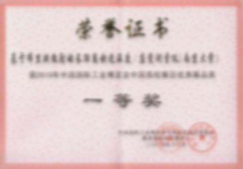 中國(guó)高校展區(qū)優(yōu)秀展品一等獎(jiǎng)